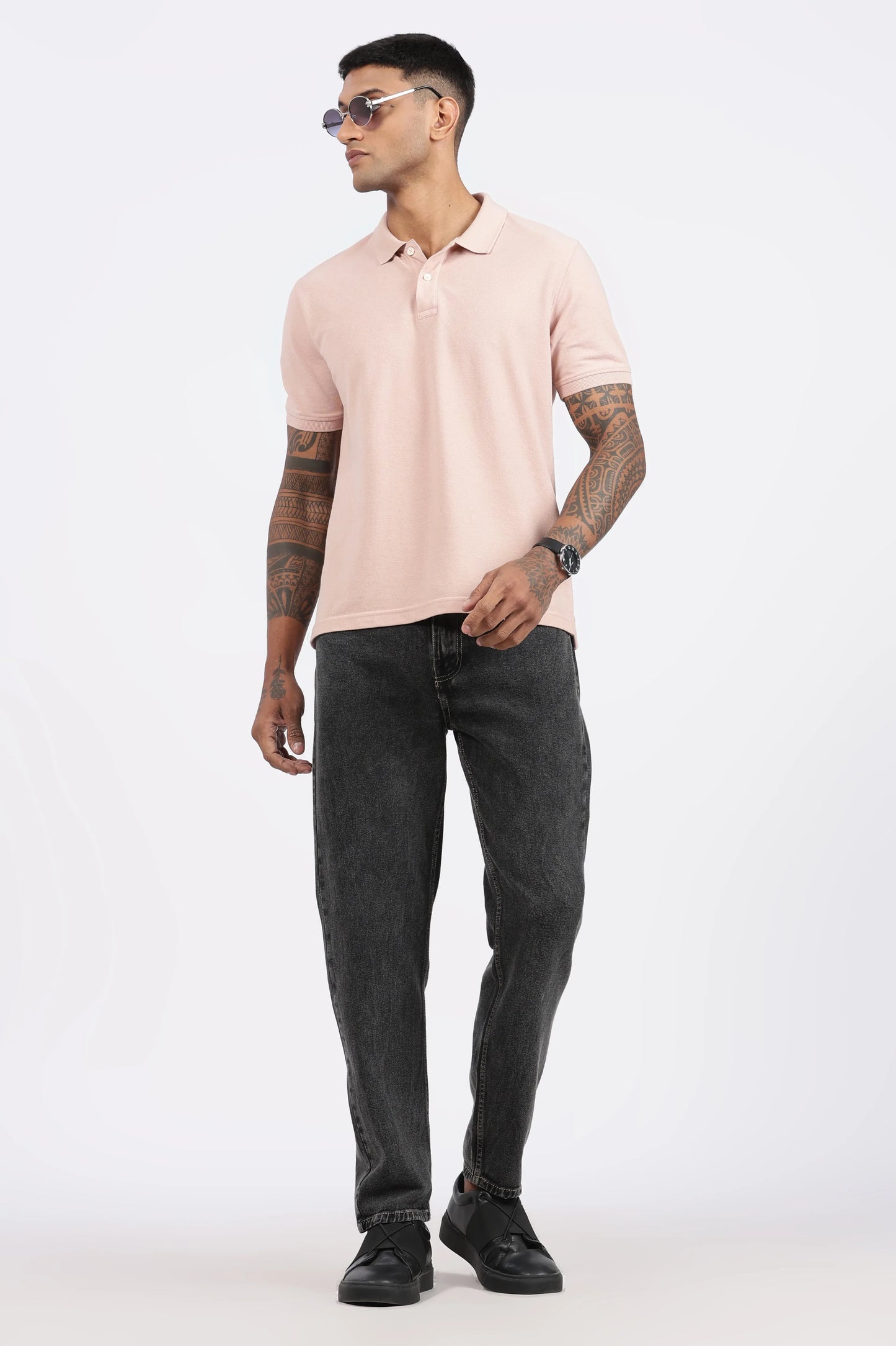 MENS MOM FIT - CHARCOLE BLACK DENIM JEANS - GR DENIMS