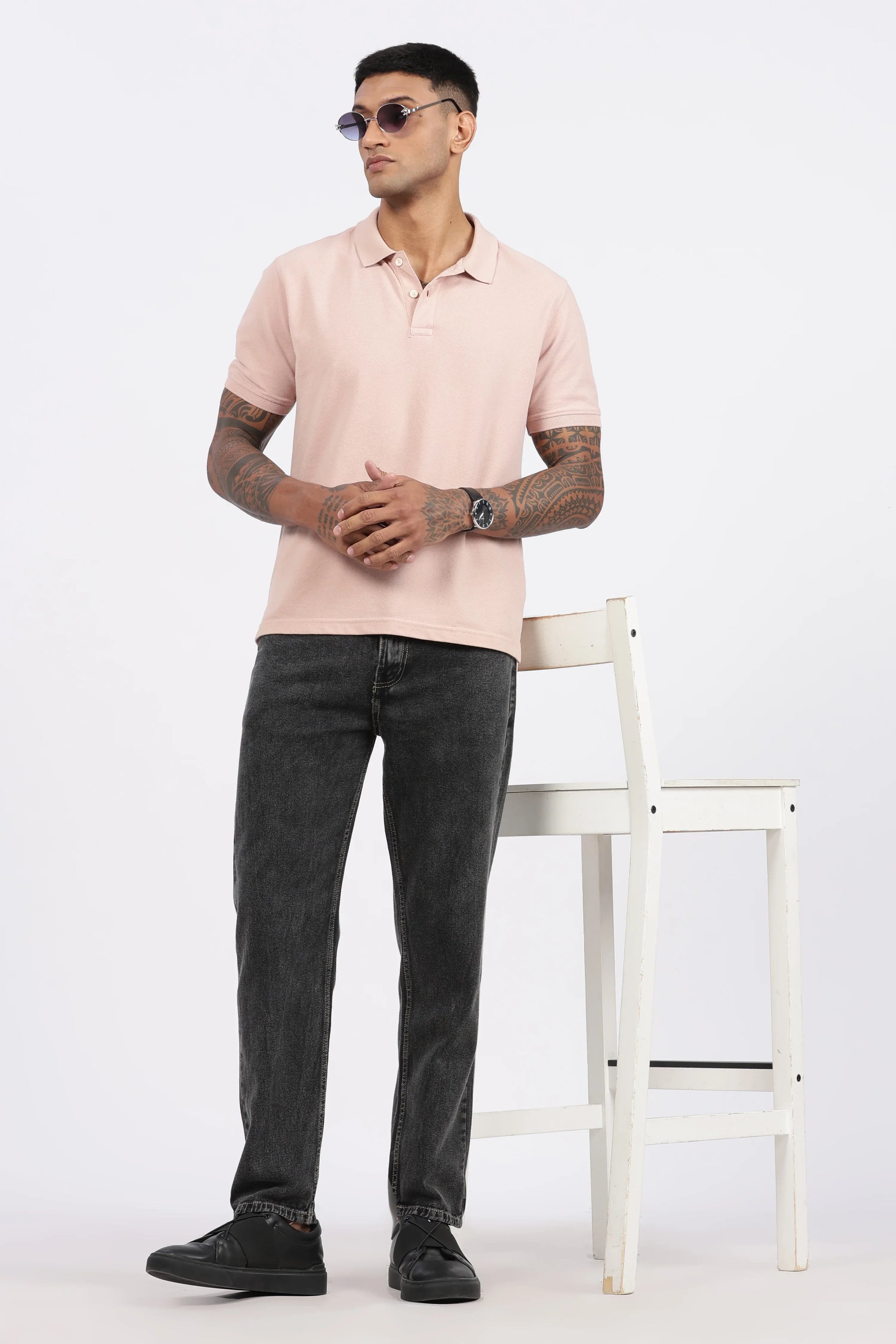 MENS MOM FIT - CHARCOLE BLACK DENIM JEANS - GR DENIMS