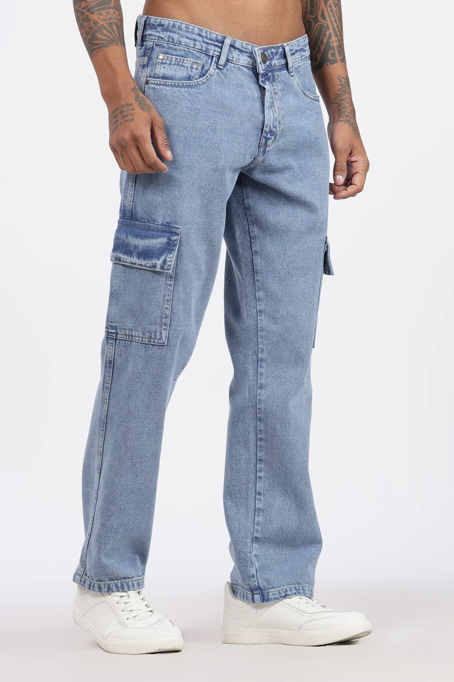 MEN'S CARGO - MID BLUE - GR DENIMS