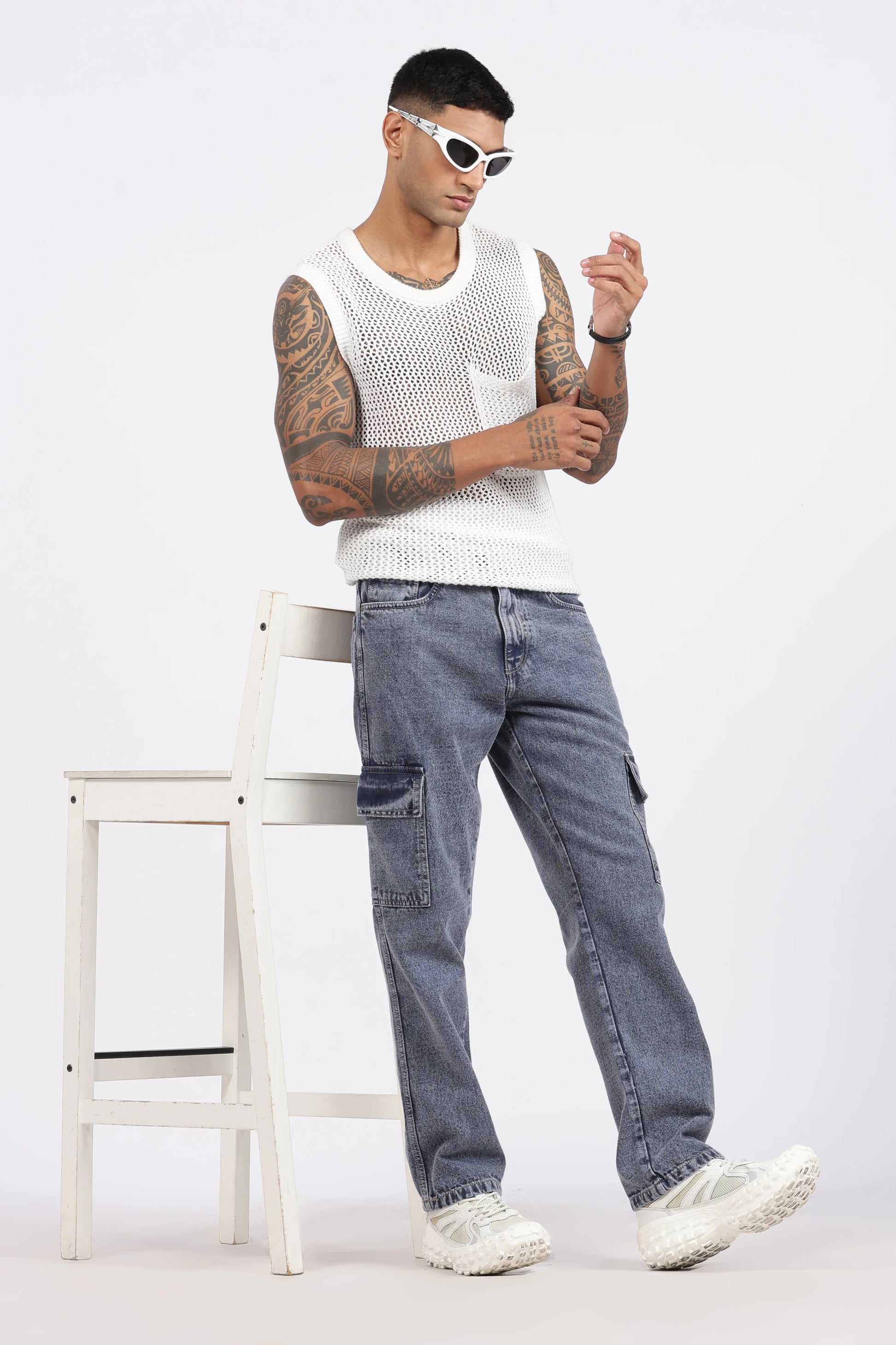 MEN'S CARGO - DUSK DENIM BLUE - GR DENIMS